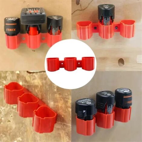 Support de batterie Li-ion 12 V pour 10,8 V BL1013 Rouge (1/5)