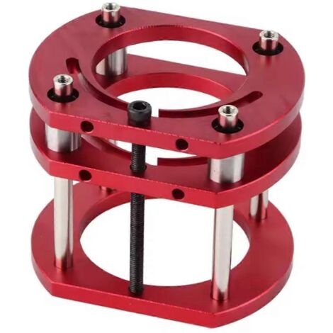 Base de levage pour défonceuse en alliage d'aluminium et acier inoxydable, fixation par 4 mâchoires. (1/5)