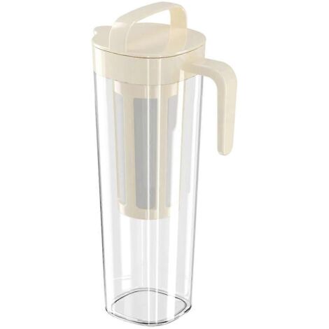 Bouilloire en verre de 1100 ml pour infusion à froid, café glacé, thé aux fruits. (1/5)