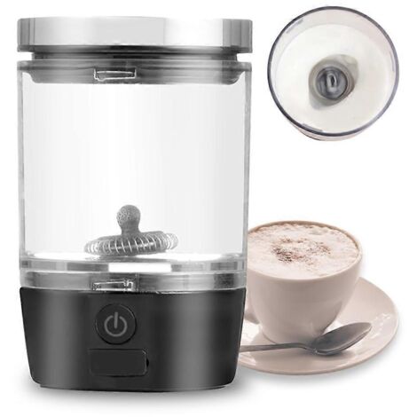Mousseur à lait électrique portable avec fouets en acier inoxydable (1/5)