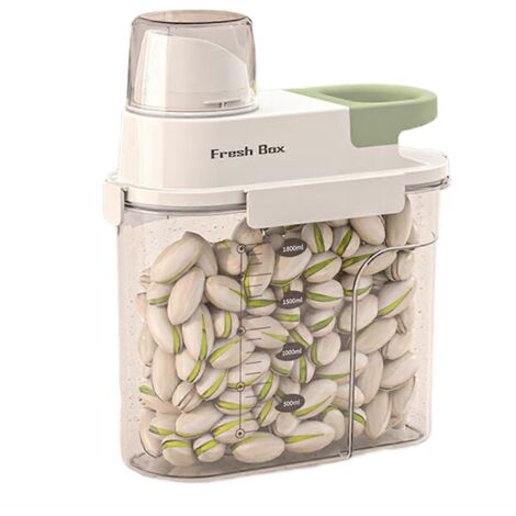 Boîte de conservation alimentaire hermétique et étanche à l'humidité 1800 ml verte (1/5)