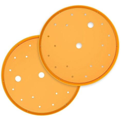 Lot de 2 inserts ronds pour jardinière, insert pour jardinière orange de 33 cm (13 pouces), disque en plastique