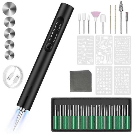 Stylo à graver rechargeable USB avec lumière noire (1/5)