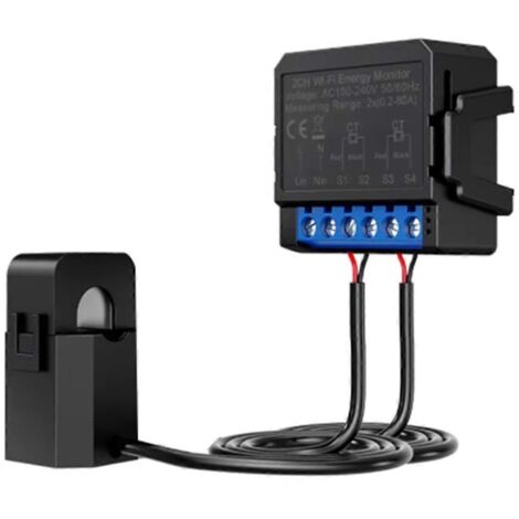 Compteur d'énergie intelligent Tuya WiFi à 2 voies avec application de contrôle à distance (1/5)