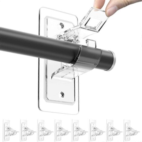 supports de tringle à rideaux sans perçage pour chambre et salle de bain A (1/5)