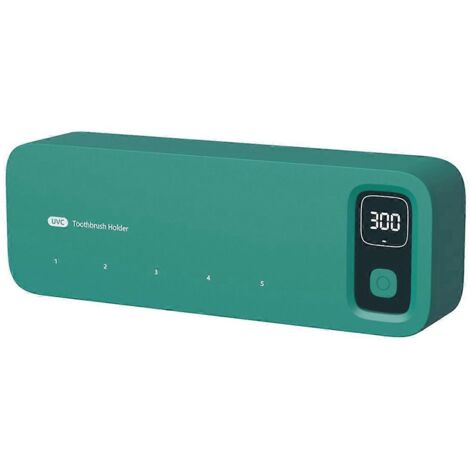 Boîte de rangement murale verte pour brosses à dents, stérilisateur UV de charge (1/5)