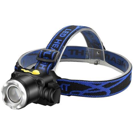 Lampe frontale à double LED avec éclairage rouge et mise au point réglable (1/5)