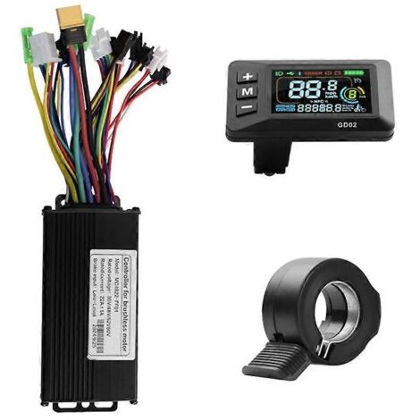 Contrôleur sans balais 22A, écran LCD GD02 et kit d'accélérateur 130X (1/5)