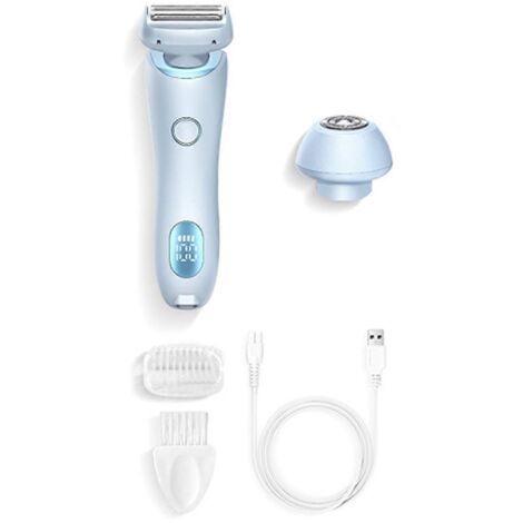 Rasoir et épilateur électrique 2 en 1 pour femmes, utilisable sur peau sèche ou humide, portable (1/5)