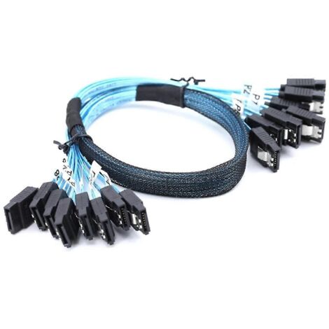 Kit de 8 câbles SATA pour PC, câble de données SAS 7 broches 6 Gbps (1/5)