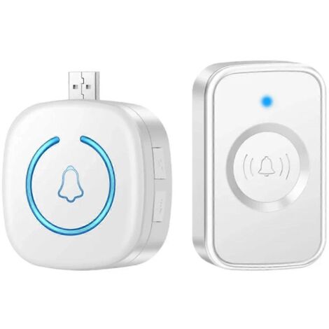 Sonnette sans fil USB pour maison connectée, étanche, 60 sonneries, 5 volumes, B (1/5)