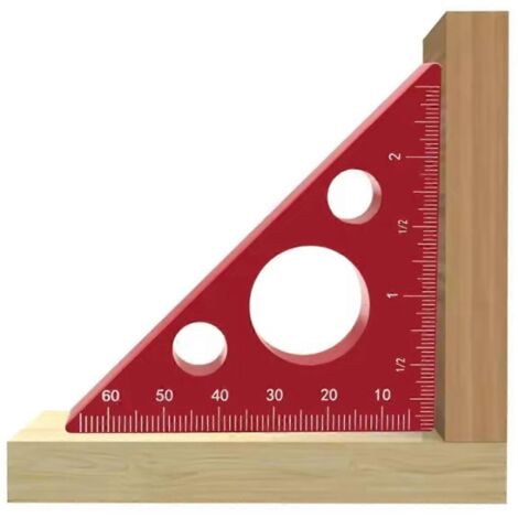 Règle à angle droit, règle de menuiserie, équerre, échelle, MachinistRed (1/5)