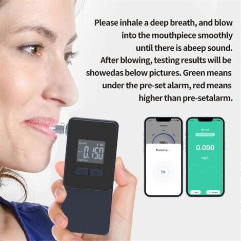 Détecteur d'alcool portable professionnel AT808 avec application Bluetooth (1/5)