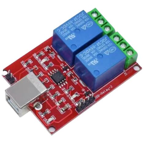 Interrupteur de commande à relais USB 5 V à 2 canaux programmable par ordinateur (1/5)