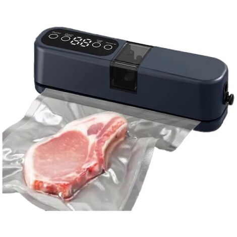 Mini machine à sceller sous vide automatique sans fil, portable, pour usage domestique, bleu marine (1/5)