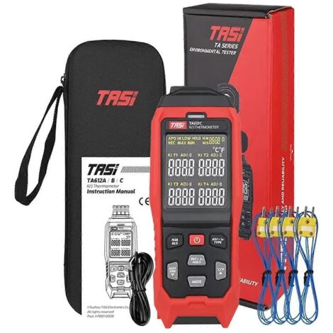 Thermomètre portable 4 canaux TA612C type K/J (1/5)