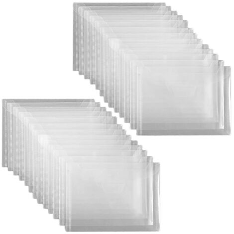 60 pochettes transparentes réutilisables pour le rangement de tampons et matrices de découpe (1/5)