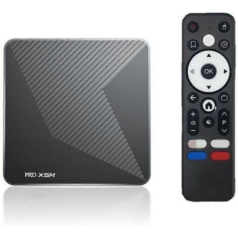 Boîtier TV Android 14 X5M avec commande vocale, 4K 60 ips, processeur Amlogic S905X5M (UE)
