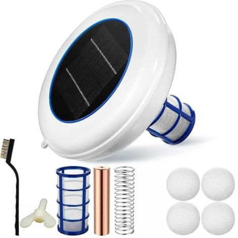 Ioniseur solaire flottant pour piscine, purificateur et nettoyeur d'eau