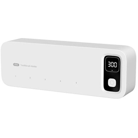 Boîte de rangement murale blanche pour brosses à dents, stérilisateur UV de charge, avec chargeur intégré (1/5)