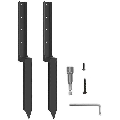 Kit de réparation robuste pour poteaux de clôture en acier (lot de 2). (1/5)