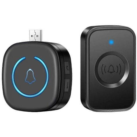Sonnette sans fil USB pour maison connectée, étanche, 60 sonneries, 5 volumes, A (1/5)