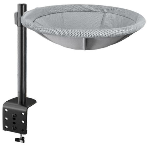 Lit-bureau pour chat pivotant à 60° et perchoir hamac réglable en hauteur (1/5)