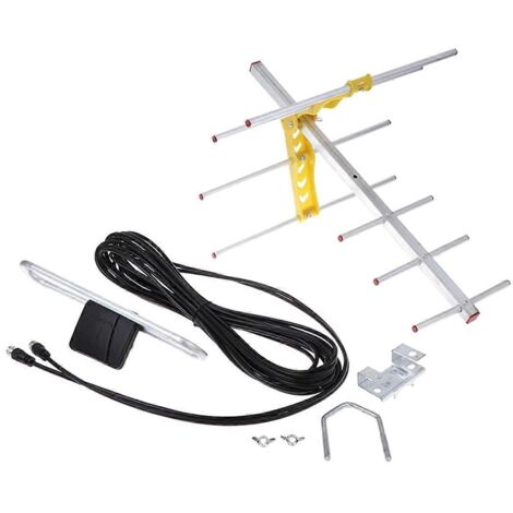 Antenne TV extérieure amplifiée de 160 km pour UHF/VHF/HD (1/5)
