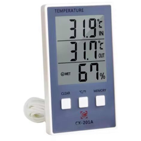 Thermomètre-hygromètre intérieur/extérieur, mesure de la température et de l'humidité (1/5)