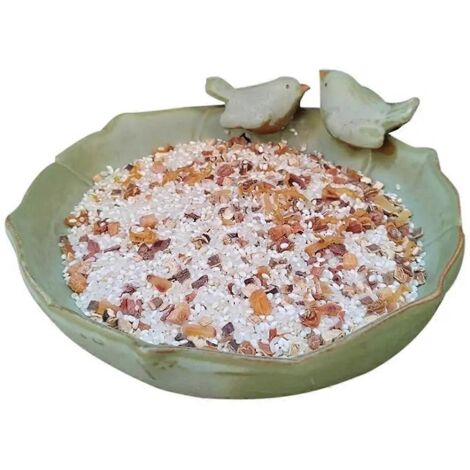 Bol de bain d'oiseaux en céramique, mangeoire multifonctionnelle pour perroquets, 25 cm (1/5)