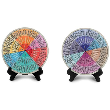 Roue des émotions, roue des émotions double face avec support, lot de 2 (1/5)