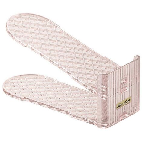 Organisateur de chaussures à emplacements pour chaussures, empilables gain de place (transparent, lot de 3) C (1/4)