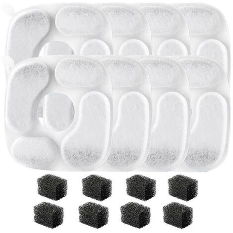 Éponges de préfiltration pour fontaine à eau pour chat (8 pièces + 8 pièces) (1/5)