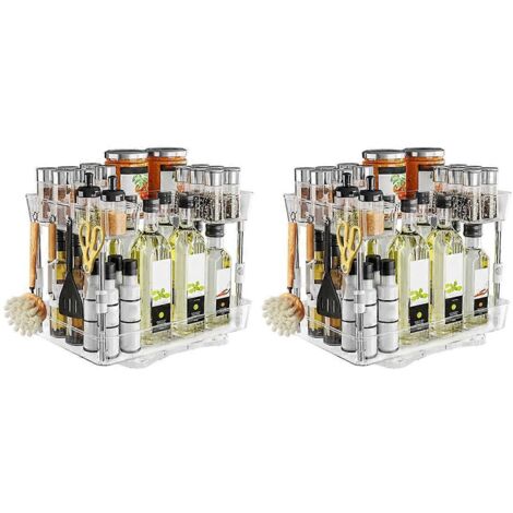 Étagère rotative double couche multifonctionnelle pour la maison (1/5)