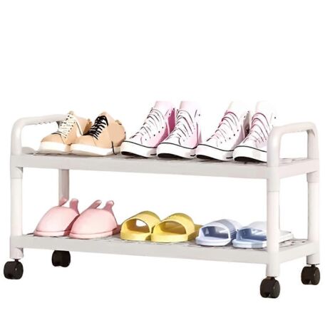 Étagère à chaussures autoportante à plusieurs niveaux, petit meuble à chaussures pour entrée A (1/5)