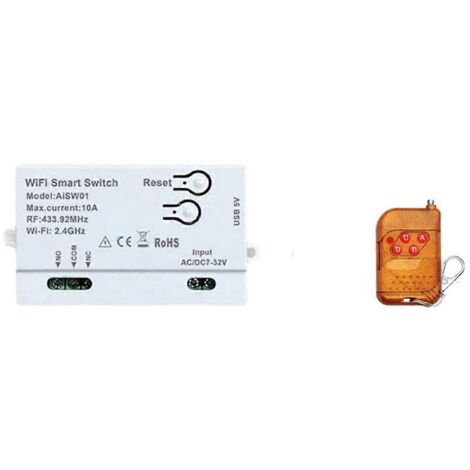 Pour interrupteur intelligent WiFi, télécommande intelligente + télécommande 433 MHz (1/5)