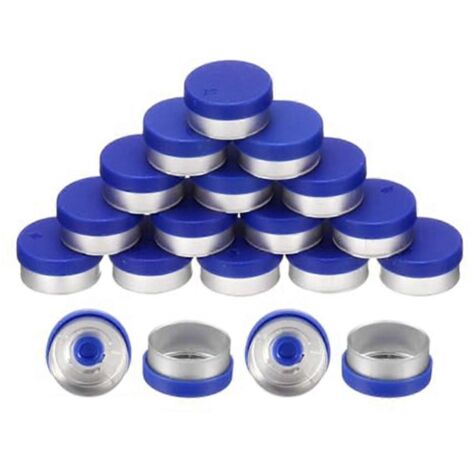 200 bouchons à clapet sans bavure, bleus, 13 mm (1/5)