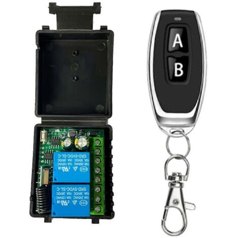 Interrupteur de télécommande à relais RF 2 canaux pour la commande de moteur de porte de garage (1/5)