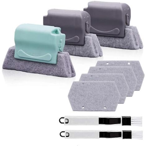 Kit de nettoyage de rails de fenêtre magique, brosse de nettoyage des rainures de fenêtre (1/5)