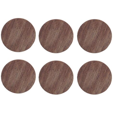 Ensemble de 6 dessous de verre/sets de table en similicuir imitation bois pour le thé (1/5)
