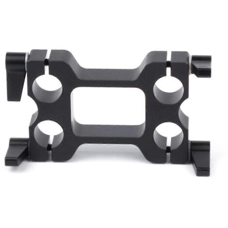 Rail de support pour éclairage de studio avec rehausse de 25 mm et 4 trous, fixation pour tige de 15 mm. (1/5)