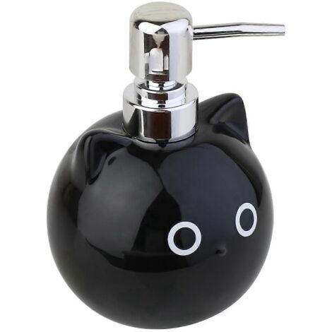 Distributeur de savon en céramique en forme de chat, distributeur de lotion/gel douche (1/5)