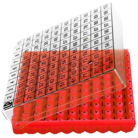 Boîte tubulaire de conservation pour congélateur, boîte tubulaire d'échantillon congelée, 1 pièce, rouge (1/5)