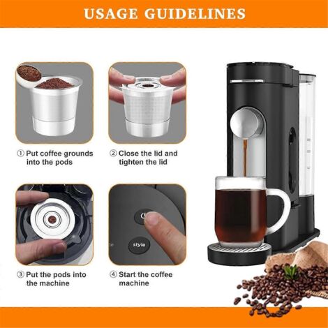 Capsules K-Cup réutilisables pour cafetière CFP101 et PB051/PB041 (1/5)