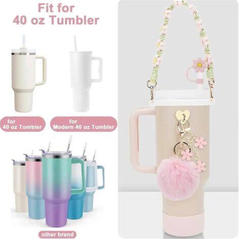 L'ensemble d'accessoires pour tasse comprend une dragonne, une housse en silicone pour tasse et un C. (1/5)