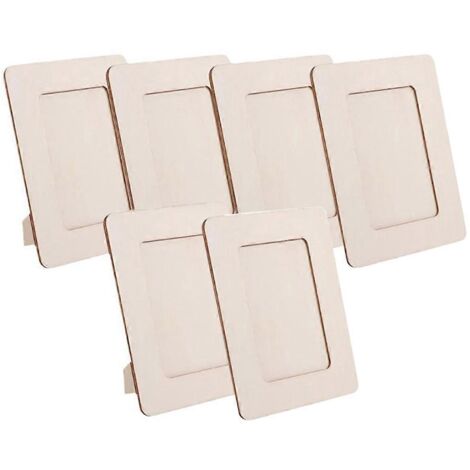 Cadre photo en bois de 15 cm (6 pouces) vierge, fait main (1/5)