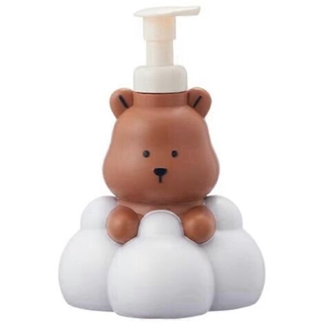 Distributeur de mousse désinfectante pour les mains en forme d'ours de dessin animé pour salle de bain, 250 ml, couleur B (1/5)