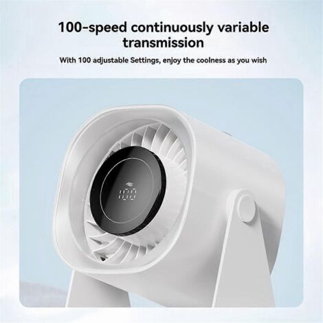 Petit ventilateur de table avec affichage numérique, ultra-silencieux et portable. (1/5)
