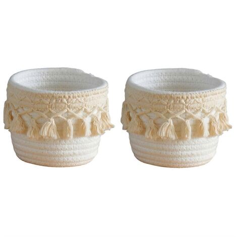 Porte-pinceaux de maquillage, panier de rangement pour peignes et brosses, style bohème, A (1/5)