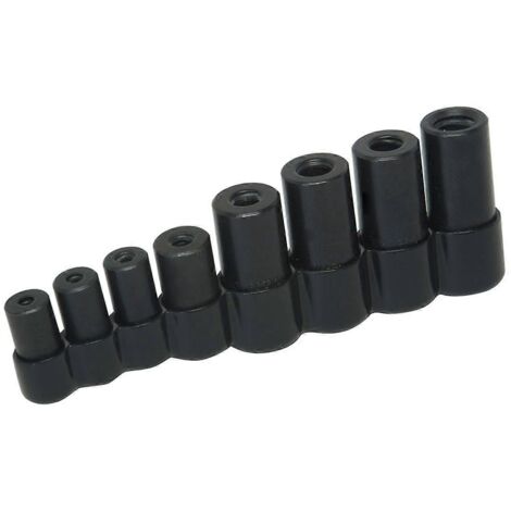 Jeu de douilles à tarauder, 8 pièces - Entraînement 1/4" et 3/8".